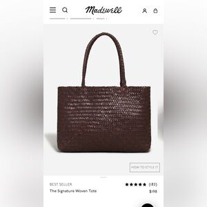 madewell signature woven bag